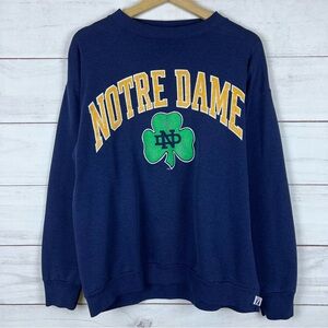 Vintage 1980s Notre Dame Logo 7 Crewneck Sweatshirt Size XL